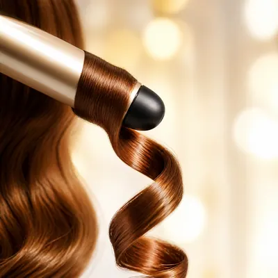 Campaign photograph illustrating Women's styling with flat or curling iron