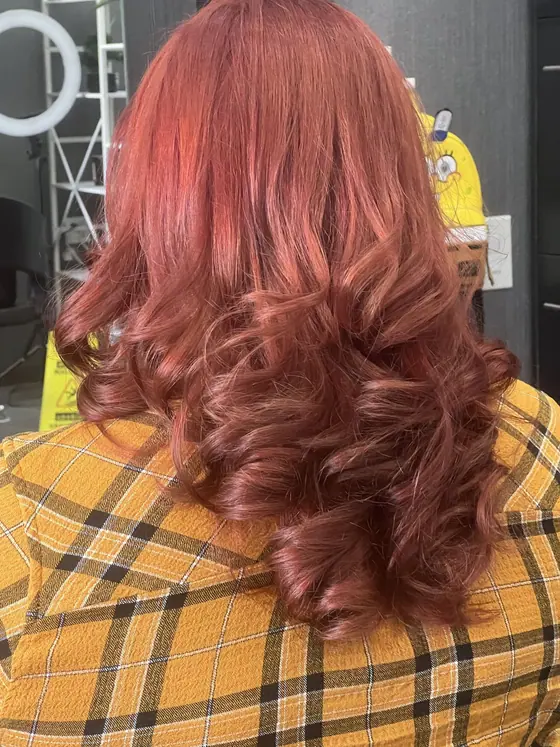 Rich red copper color with full curls