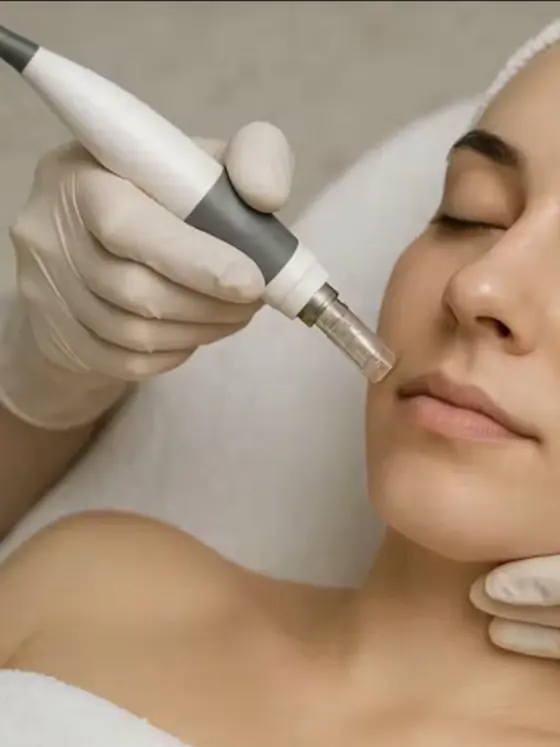 Facial treatment in progress at Young Styles Beauty Salon